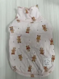 クマ柄　ピンク犬服 ハイネック