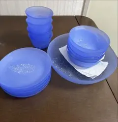 たち吉　ガラスボウル　冷茶カップ　お皿　ミニボウル　セット　冷茶は4脚