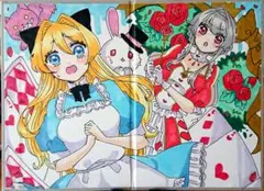 オリジナル 手描きアナログイラスト アリス