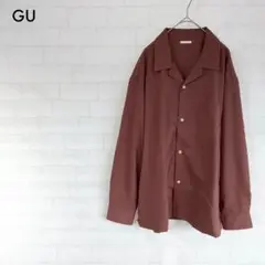 【未使用級✨】GU ブラウン 長袖シャツ XL メンズ　　秋冬　ゆったり