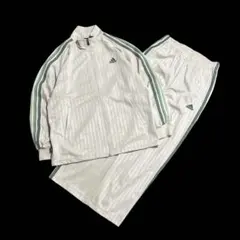 良配色 00s adidas セットアップ ベージュ グリーン 上 M 下 L