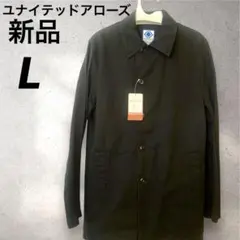 ♦︎新品/ユナイテッドアローズ 黒 ステンカラーコート スプリングコート 綿デニム