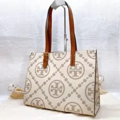 ✨美品✨TORY BURCH トリーバーチ Tモノグラム エンボス トートバッグ