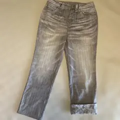 シバタ製PLUSIVデニムプリントパンツ M