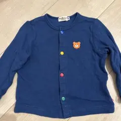 ミキハウス HOT BISCUIT ネイビー カーディガン M80-90