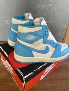 新品Air Jordan1 UNCタグあり 紐つき24.5cm