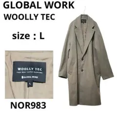 GLOBAL WORK チェスターコート ゆったり ベージュL オシャレ