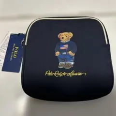 Polo Ralph Lauren クマプリント　ロゴ刺繍ポーチ ネイビー
