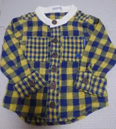 チェック柄ボタン付きシャツ 80cm