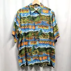 Penney's レーヨン アロハシャツ 総柄 ハワイアン 半袖 日本製 - メルカリ