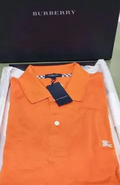 【稀少カラー】BURBERRY オレンジ ポロシャツ L Lサイズ 新品