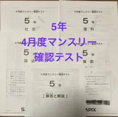2026年最新】5年4月マンスリーテストの人気アイテム - メルカリ