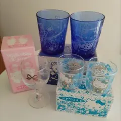 ハローキティ　ぺアグラス2個セット✕2　ワイングラス