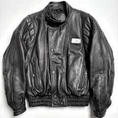 【牛革】KADOYA レザージャケット 黒 L ライダースジャケット 本革