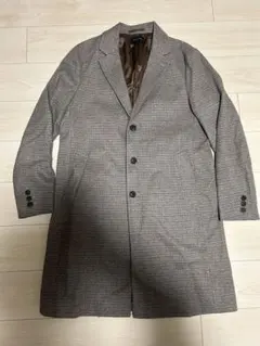 GLOBAL WORK チェスターコート 千鳥チェック　ブラウン