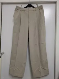 UNIQLO ベージュ タックワイドパンツ XXL 新品、未使用 大きいサイズ
