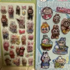 大人気 ☆ Labubu ラブブ ウォーターシール 3D夜光シール 2枚セット