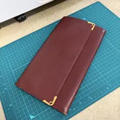 Cartier カルティエ　クラッチバッグ　セカンドバッグ　ボルドー　赤茶