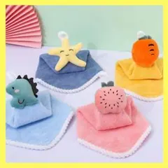 【再入荷】ループ付タオル セット マスコット付 可愛い ハンドタオル