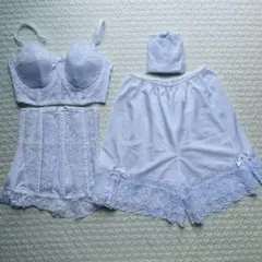 【美品】セモアブライダル　ホワイトブラ＆ペチコートセット E65