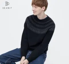 UNIQLO ユニクロ 3D スフレヤーン クルーネック