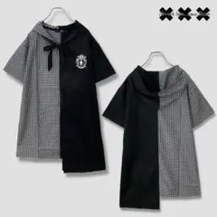 nier チェック柄　変型　シャツ　ワンピース