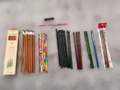 鉛筆まとめ売り HB 2B B 4B 2H 色鉛筆 シャーペン付き 大量セット