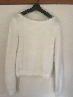 CECIL McBEE シャギーニット白