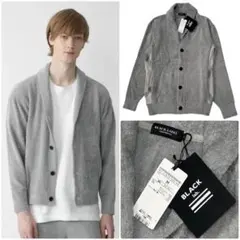 新品 ブラックレーベルクレストブリッジ ショールカラーカーディガン グレーM