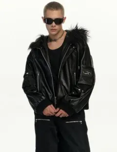 Oversized Fur Blouson オピウム ファージャケット
