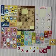 【レトロ】サンリオ ザ・ボードビルデュオ タキシードサム 他シール まとめ売り