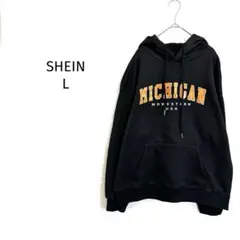 シーイン/スウェットパーカー/ミシガンロゴプリントオーバーサイズフーディーのサムネイル