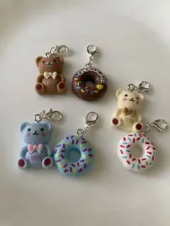 くま ドーナツ チャーム 6点セット