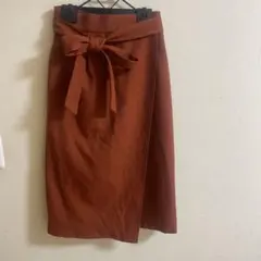 共布リボンベルト付きスカート