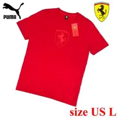 新品　US Lサイズ　プーマ　フェラーリ　コラボ ロゴ Tシャツ　レッド　赤