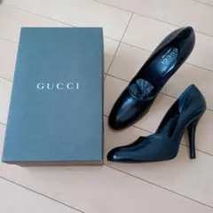 GUCCI ブラック ハイヒール Vintage