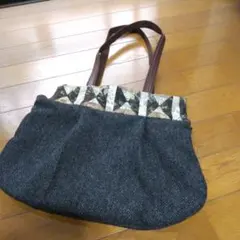 パッチワークウールバッグ