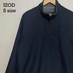 IZOD ハーフジップ プルオーバー S ネイビー ゴルフウェア ドローコード