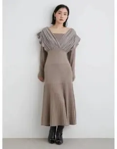 LILY BROWN グレー ロングドレス