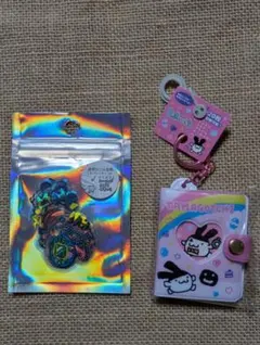 たまごっち　クリアシール　ミニフォトアルバムキーホルダー　２点まとめ売り