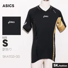 訳あり ASICS トップス シャツ　販売　Vネック　ロゴプリント　ラインのサムネイル