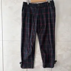 grove チェックパンツ　ネイビー　レッド　M ポイントのサムネイル