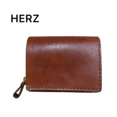 HERZ ヘルツ　コンパクト財布　ブラウンのサムネイル