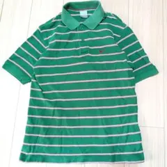 Nike 緑 ストライプ ポロシャツ M649番