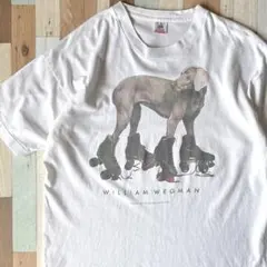 【極上品!!】90s William Wegman アートプリントTシャツXL