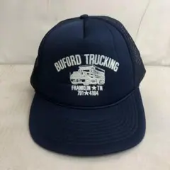 【USA帽子】BUFORD TRUCKING ビンテージ メッシュキャップ 紺