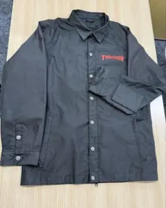 THRASHER 80s usa製 コーチジャケット ブラック オールドスケート THRASHER 80s usa製 コーチジャケット ブラック オールドスケート