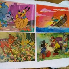 TDR TDL ポストカード 4枚組 昭和レトロ 東京ディズニーランド