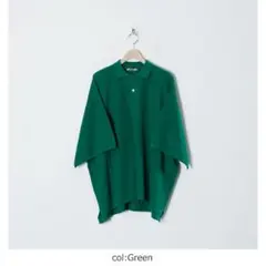 タグ付き美品 is-ness イズネス KNITTED BIG POLO ポロ