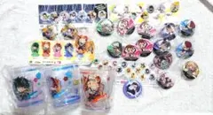 僕のヒーローアカデミア グラス 缶バッジ キラキラチャーム ラバースタンド